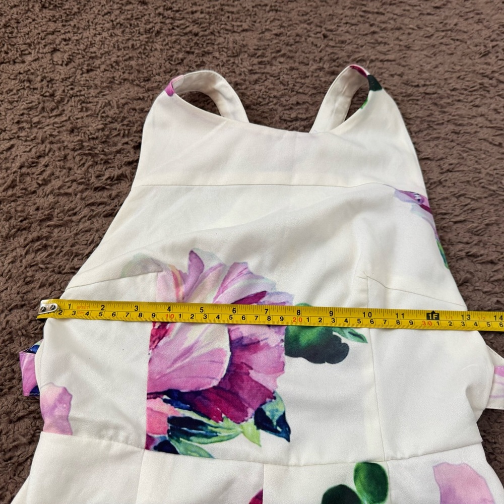 Revolve Toby Heart Ginger Enchanted Maxi Dress White Floral Open Back Size 8 - Picture 9 of 16